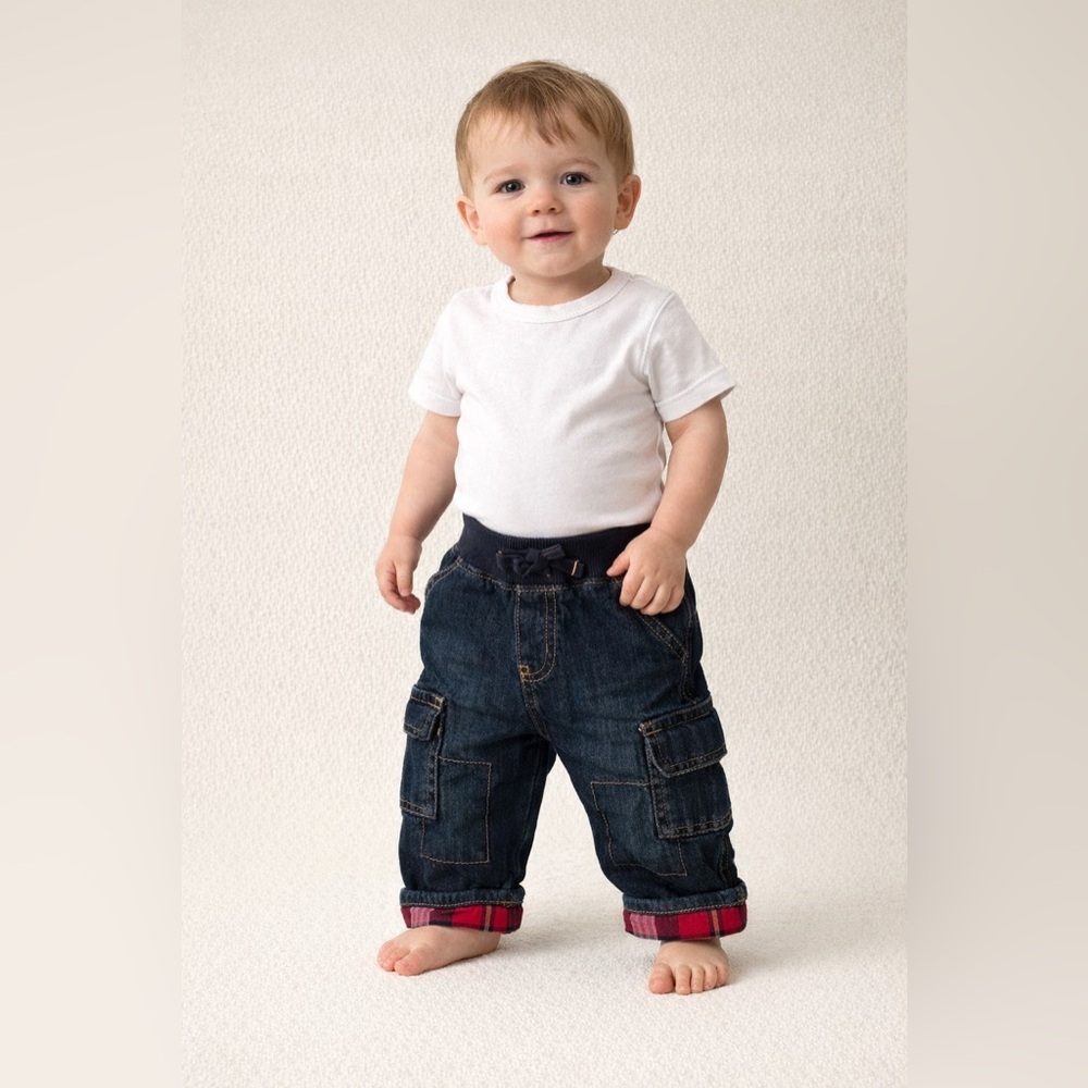 Gymboree Dark Blue Kids Cargo Jeans